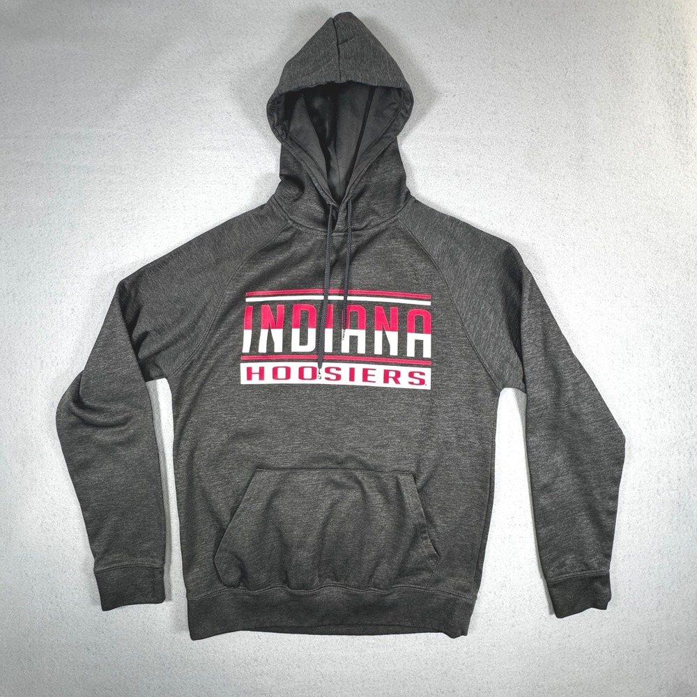 Colosseum Indiana Hoosiers Hoodie Mens S Gray IU NCAA Vintage Y2K